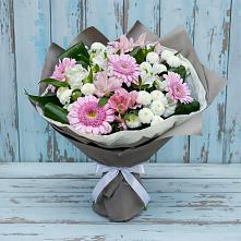 Букет цветов из:  Герберы, Альстромерии и Хризантемы в Кутулике