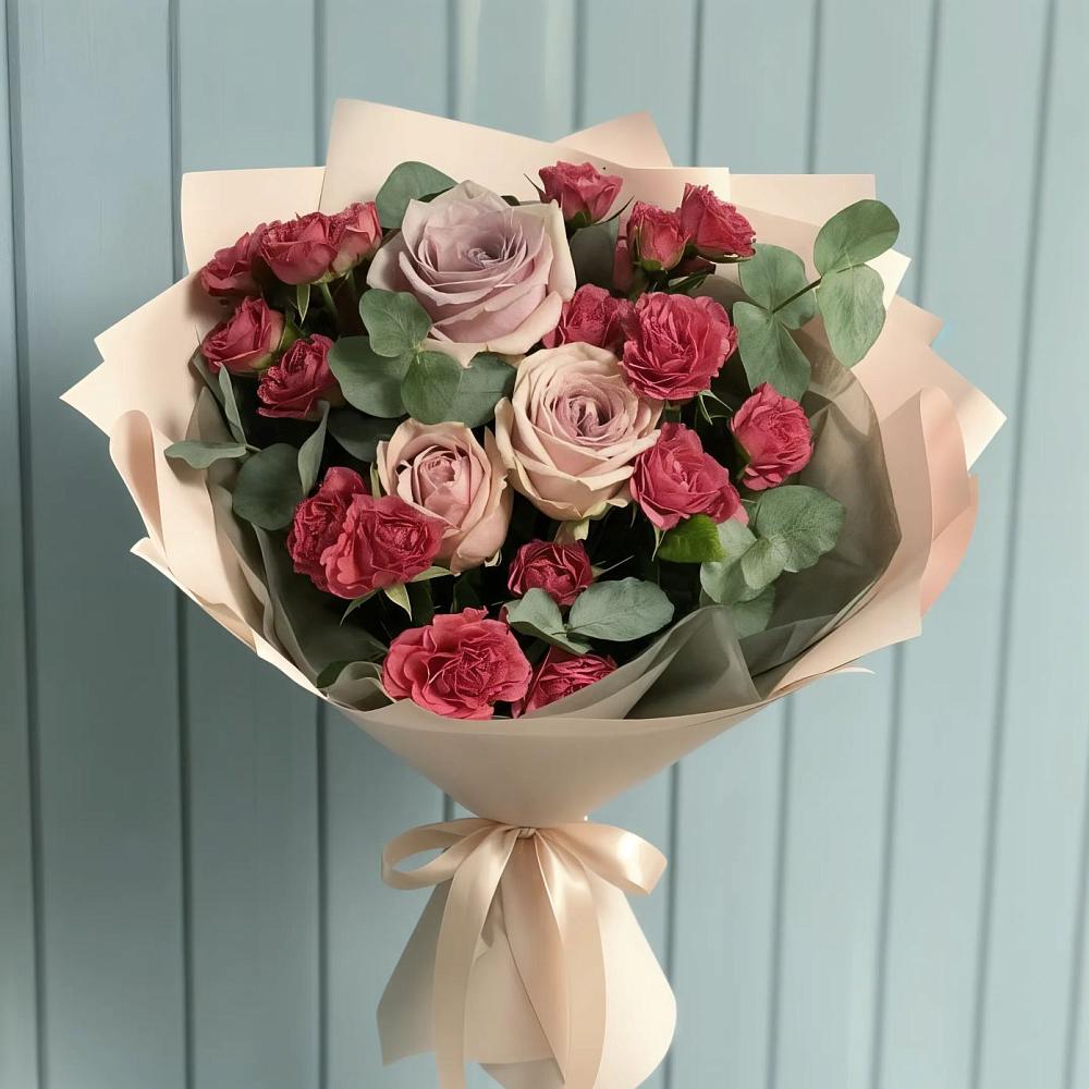 Букет цветов из: Гвоздики и Розы в Кутулике