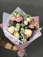 Букет цветов из:  Альстромерии, Розы и Лизиантусы #REPLACE_PRED# Кутулике