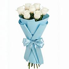 Букет 7 белых роз Проуд в Кутулике