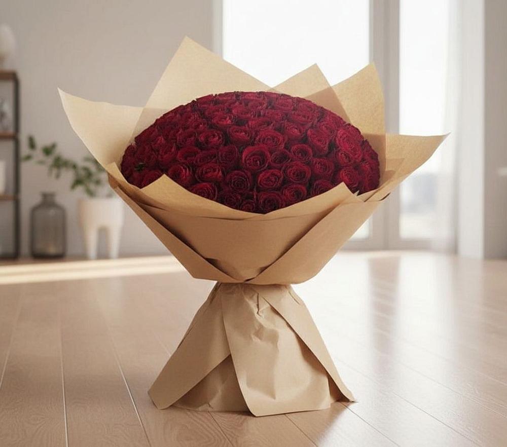Букет 101 Красная роза в Кутулике