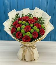 Букет цветов из:  Розы и Хризантемы в Кутулике