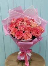 Букет 15 Розовых роз Равель в Кутулике